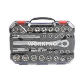 Set of inch + mm 30 sockets (D1/2 in.) WORKPRO